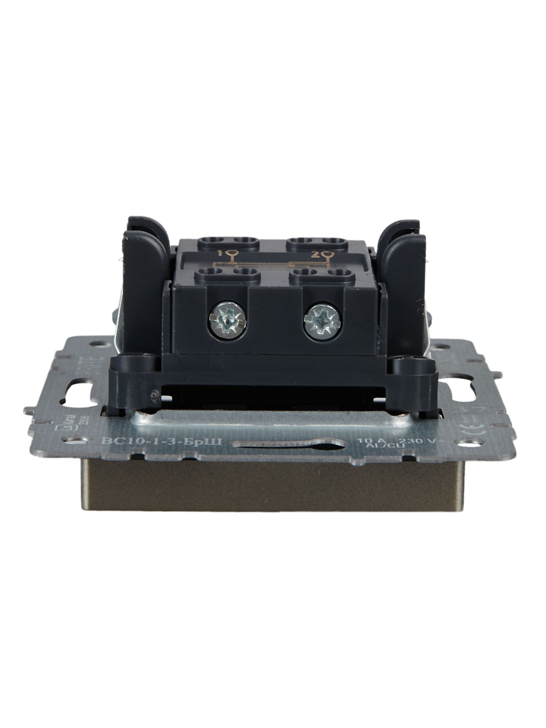 BRITE Выключатель 1-клавишный перекрестный 10А ВС10-1-3-БрШ шампань ИЭК