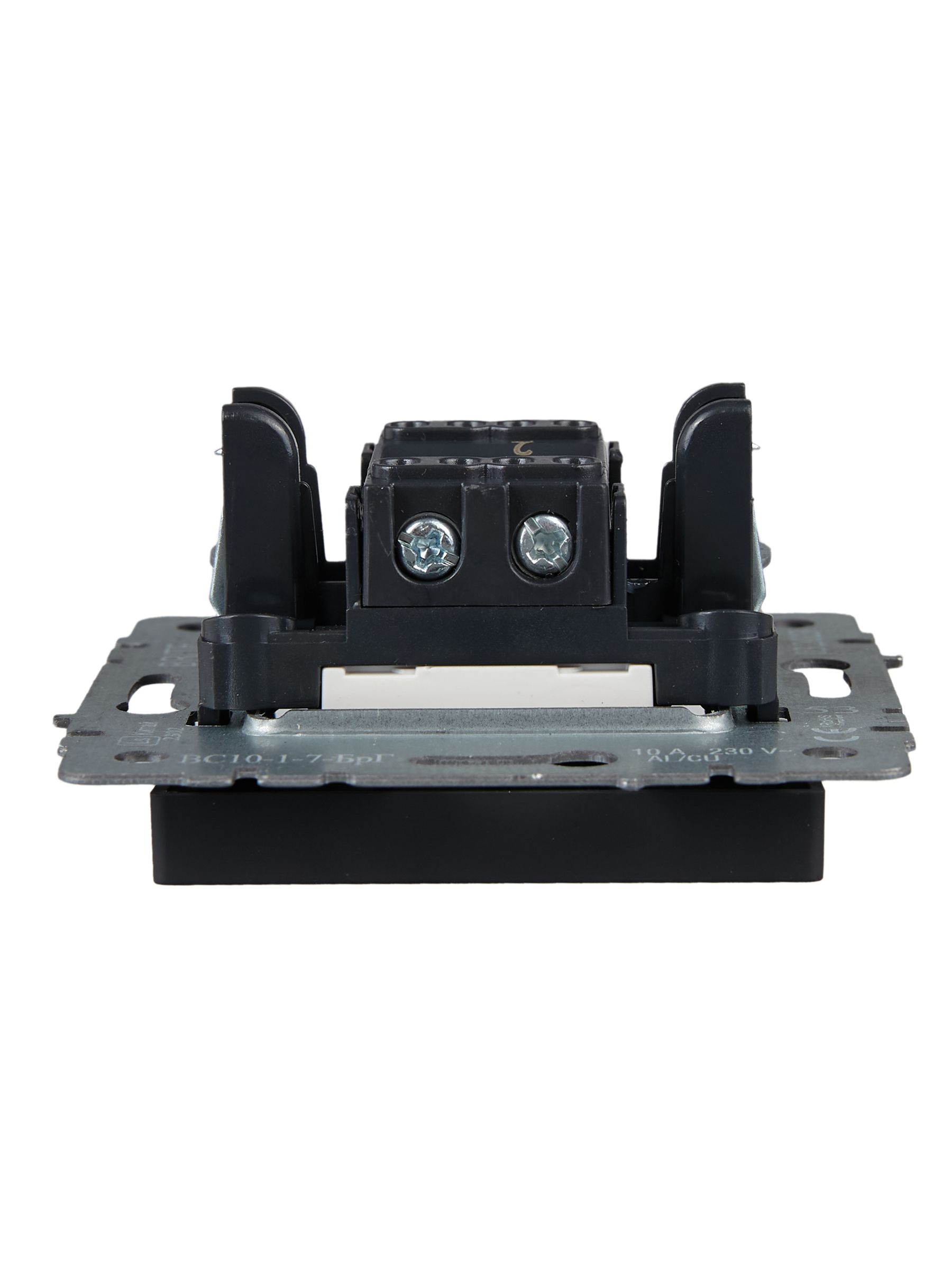 BRITE Выключатель 1-клавишный проходной с индикацией 10А ВС10-1-7-БрГ графит ИЭК