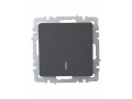 BRITE Выключатель 1-клавишный проходной с индикацией 10А ВС10-1-7-БрГ графит ИЭК