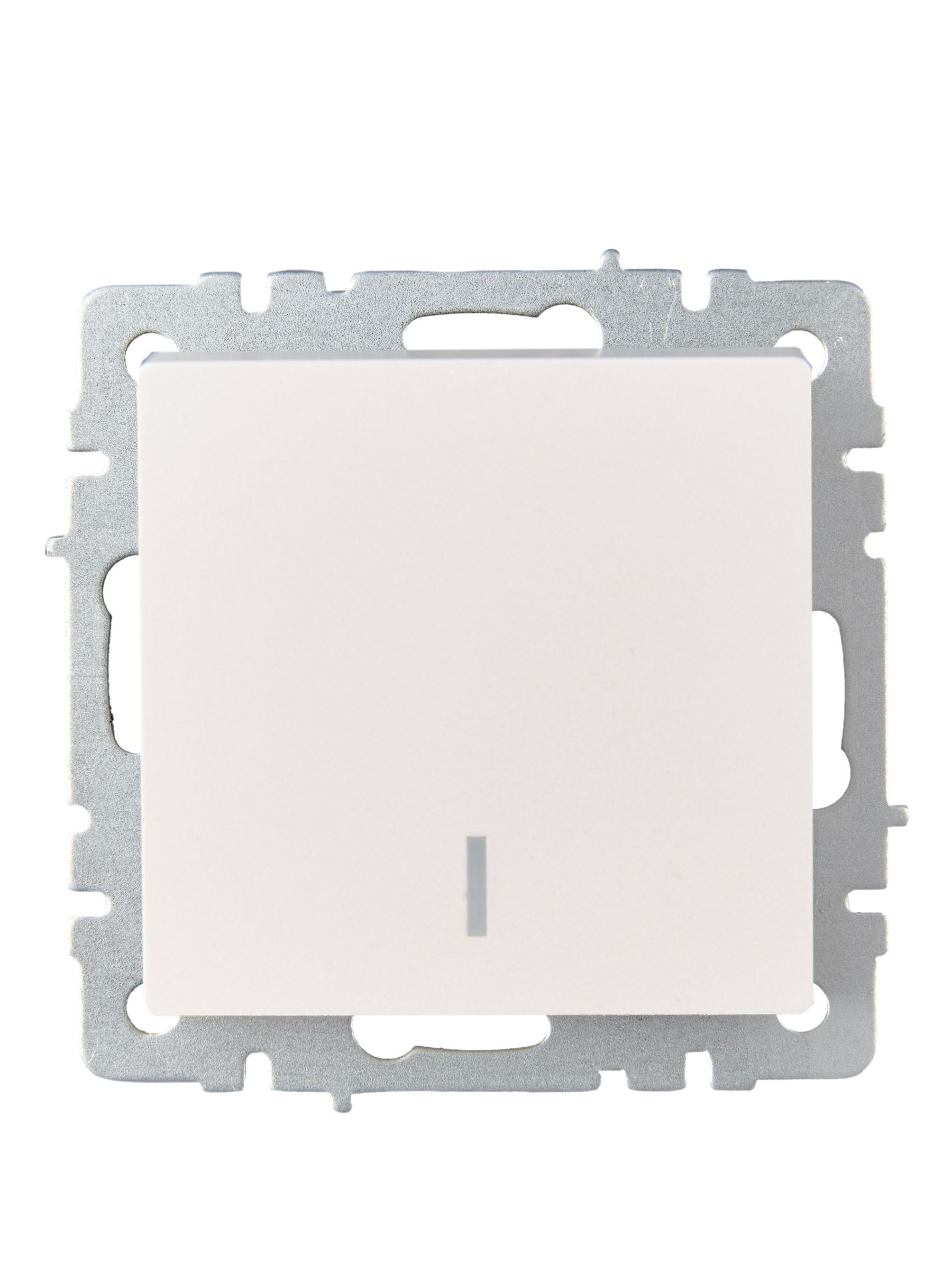 BRITE Выключатель 1-клавишный проходной с индикацией 10А ВС10-1-7-БрЖ жемчуг ИЭК