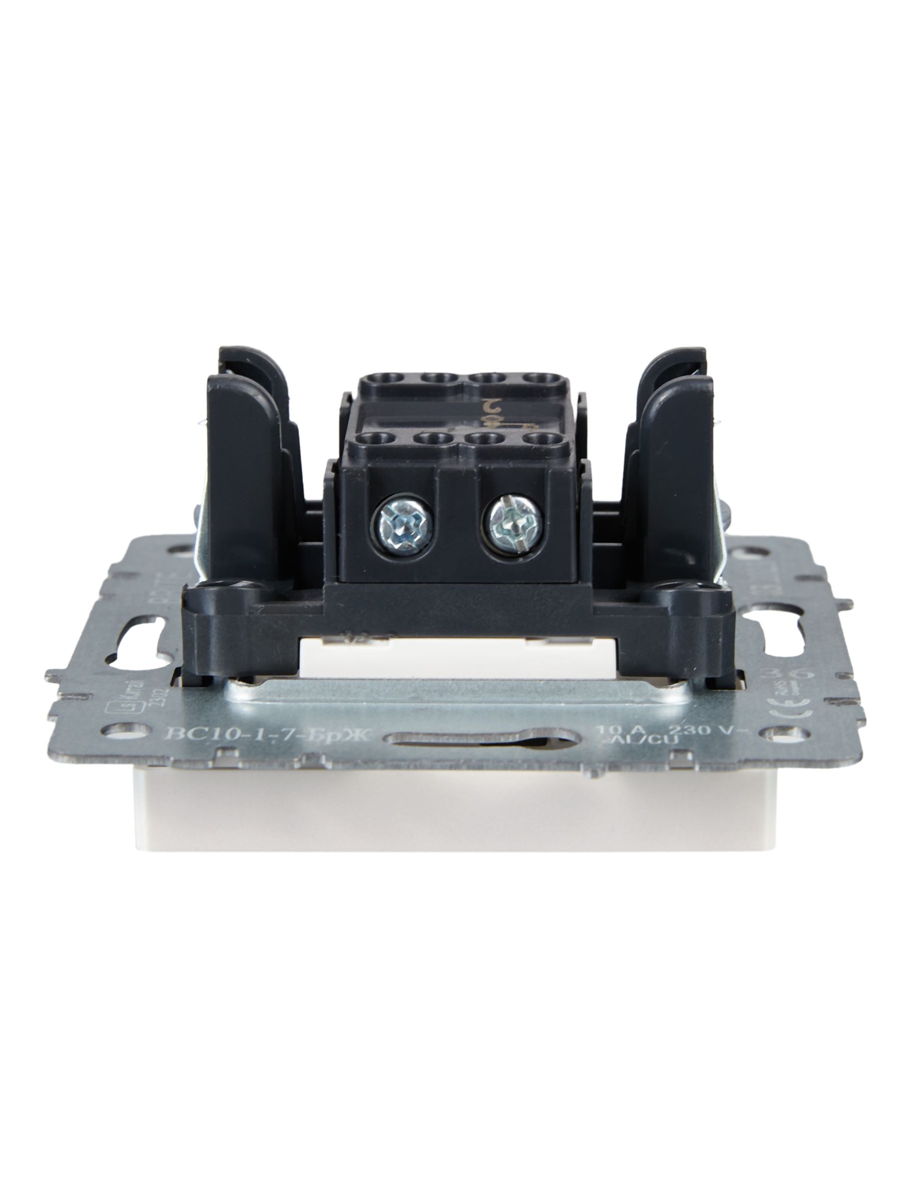 BRITE Выключатель 1-клавишный проходной с индикацией 10А ВС10-1-7-БрЖ жемчуг ИЭК