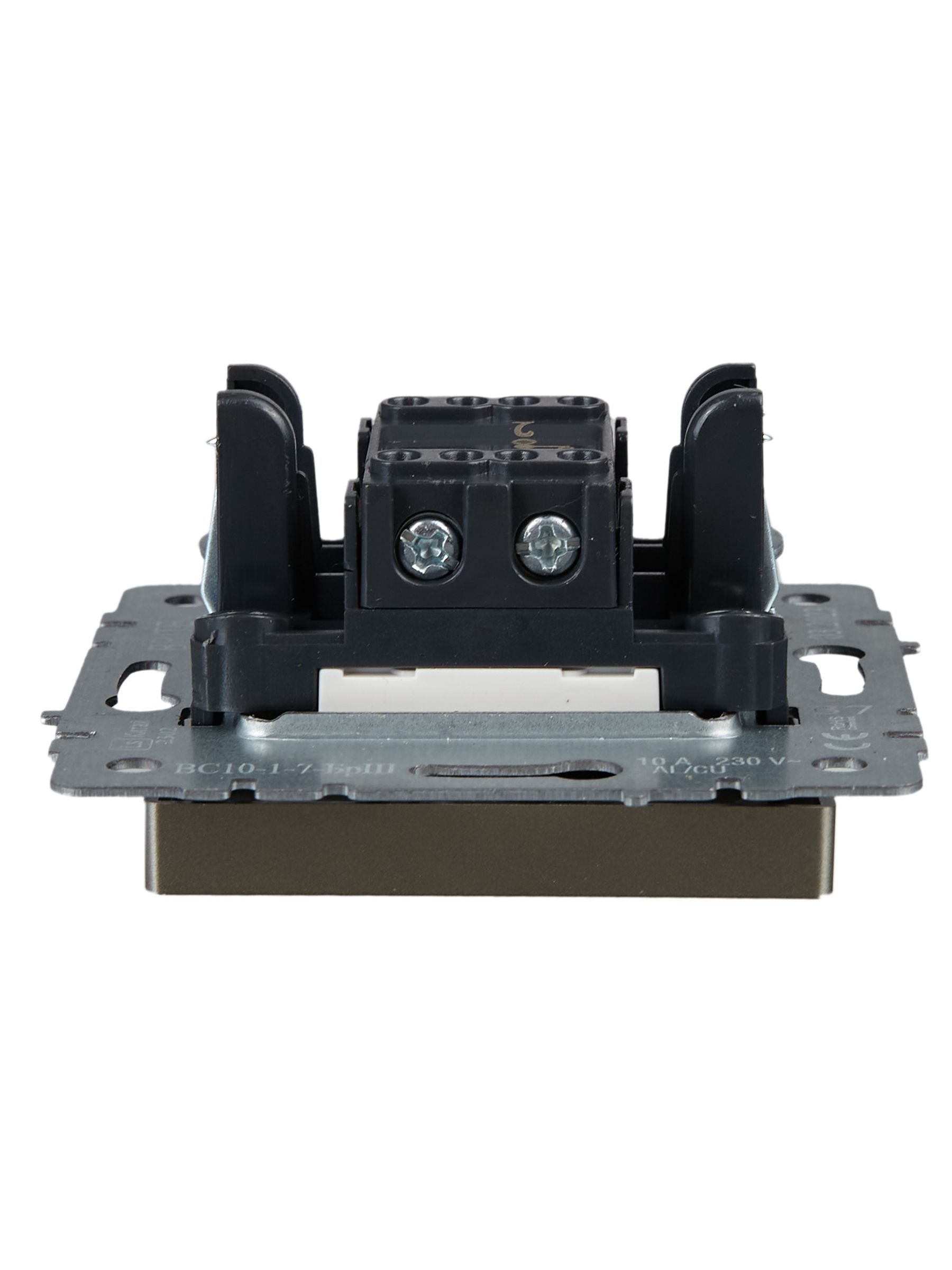 BRITE Выключатель 1-клавишный проходной с индикацией 10А ВС10-1-7-БрШ шампань ИЭК