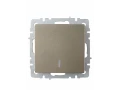 BRITE Выключатель 1-клавишный проходной с индикацией 10А ВС10-1-7-БрШ шампань ИЭК