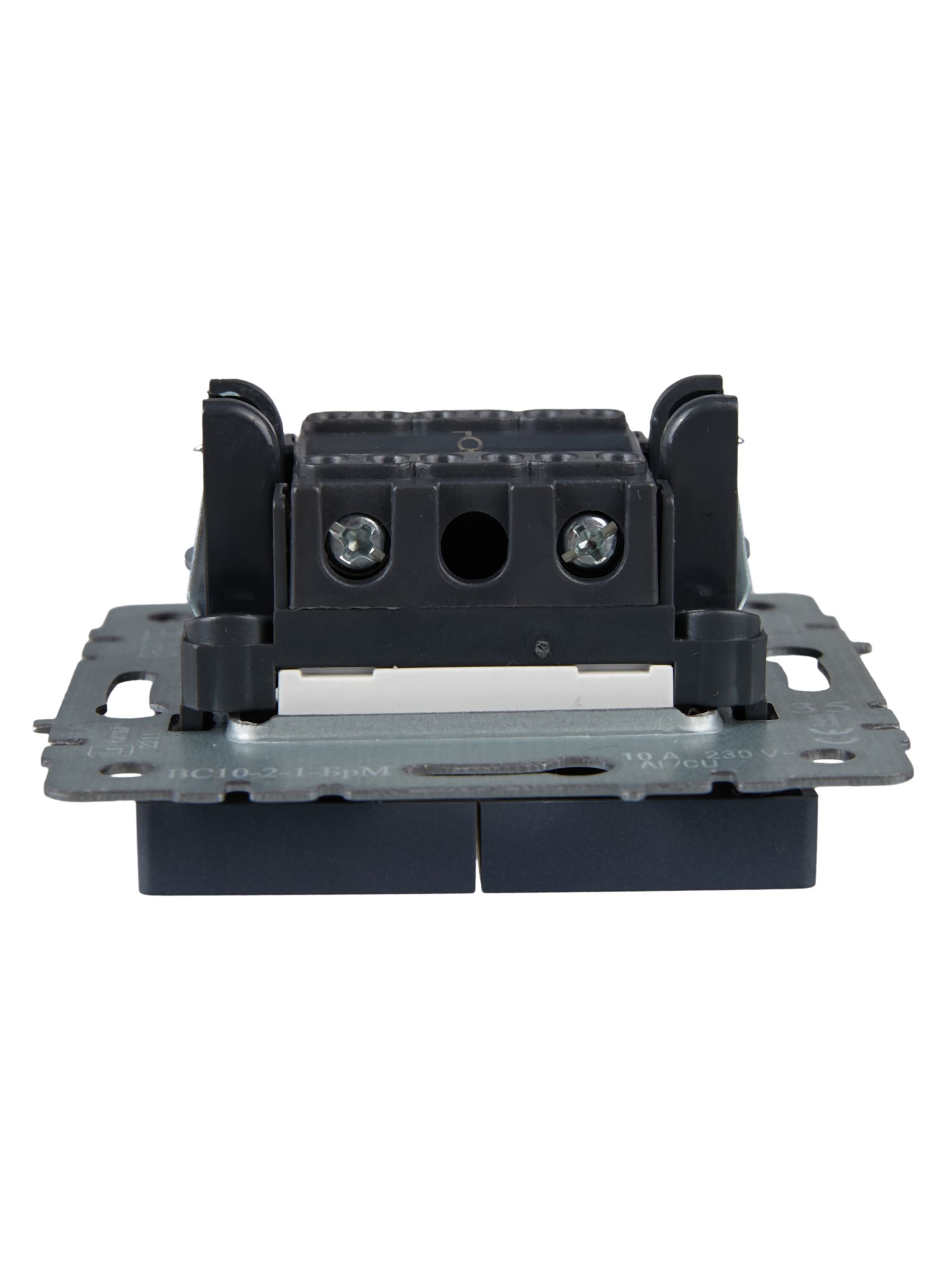 BRITE Выключатель 2-клавишный с индикацией 10А ВС10-2-1-БрМ маренго ИЭК