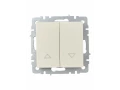 BRITE Выключатель жалюзи 10А ВС10-1-5-БрКр бежевый ИЭК