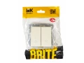 BRITE Выключатель жалюзи 10А ВС10-1-5-БрКр бежевый ИЭК