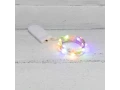 Гирлянда Роса с крупными каплями 2 м, 20 LED, цвет свечения мультиколор, 2хCR2032 в комплекте, тонкий батарейный блок NEON-NIGHT