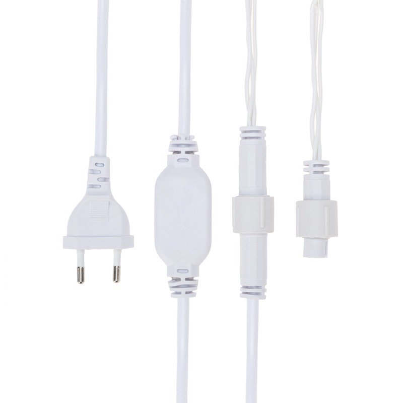 Гирлянда светодиодная Бахрома (Айсикл), 1,8х0,5м, 48 LED СИНИЙ, белый ПВХ, IP65, постоянное свечение, 230В NEON-NIGHT (шнур питания в комплекте)