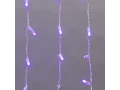 Гирлянда светодиодная Бахрома (Айсикл), 2,4х0,6м, 76 LED СИНИЙ, белый ПВХ, IP65, постоянное свечение, 230В NEON-NIGHT (шнур питания в комплекте)