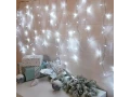 Гирлянда светодиодная Бахрома 3*0,8 м 200 LED БЕЛЫЕ, прозрачный ПВХ