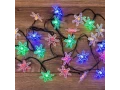 Гирлянда светодиодная Снежинки 30 LED МУЛЬТИКОЛОР 4,4 метра с контроллером