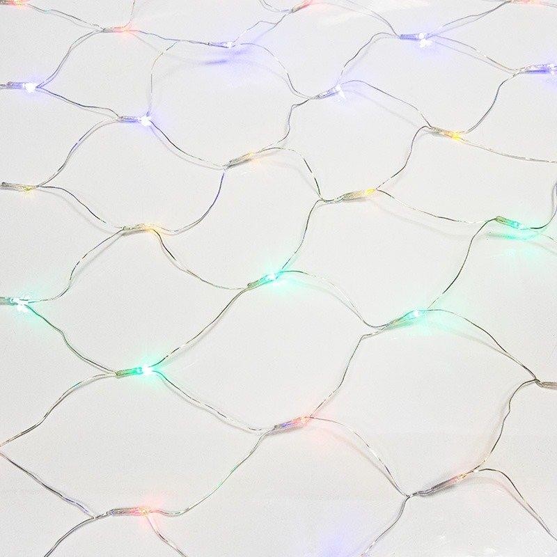Гирлянда Сеть 1,5х1,5м, прозрачный ПВХ, 150 LED Мультиколор