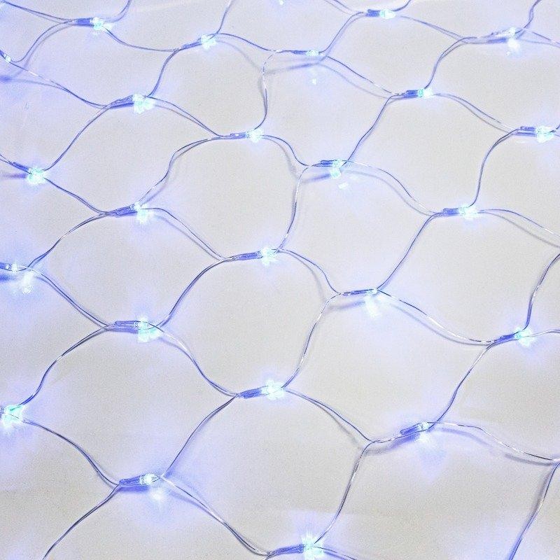 Гирлянда Сеть 1,5х1,5м, прозрачный ПВХ, 150 LED Синие