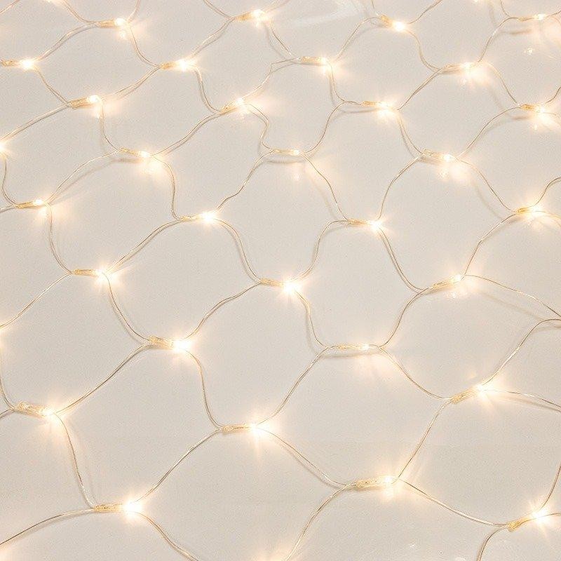 Гирлянда Сеть 1,5х1,5м, прозрачный ПВХ, 150 LED теплые белые
