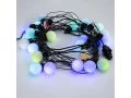 Гирлянда Шарики Ø30мм, 5м, темно-зеленый ПВХ, 25 диодов, цвет RGB