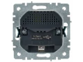 BRITE Розетка 1-местная с заземлением с защитными шторками 16А с USB A+A 5B 2,1A  РЮш10-1-БрБ белый ИЭК