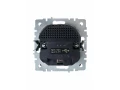 BRITE Розетка 1-местная с заземлением с защитными шторками 16А с USB A+C 18Вт РЮш11-1-БрШ шампань ИЭК