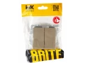 BRITE Выключатель жалюзи 10А ВС10-1-5-БрШ шампань ИЭК