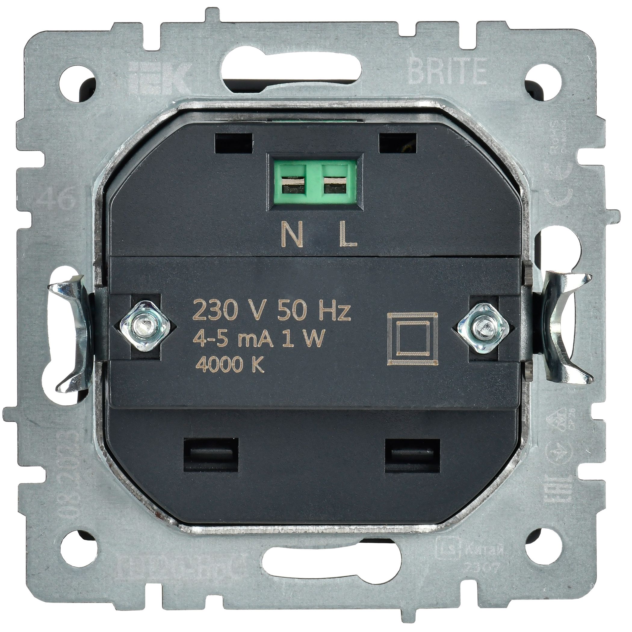 BRITE Подсветка светодиодная встраиваемая ПЛ20-БрС сталь ИЭК