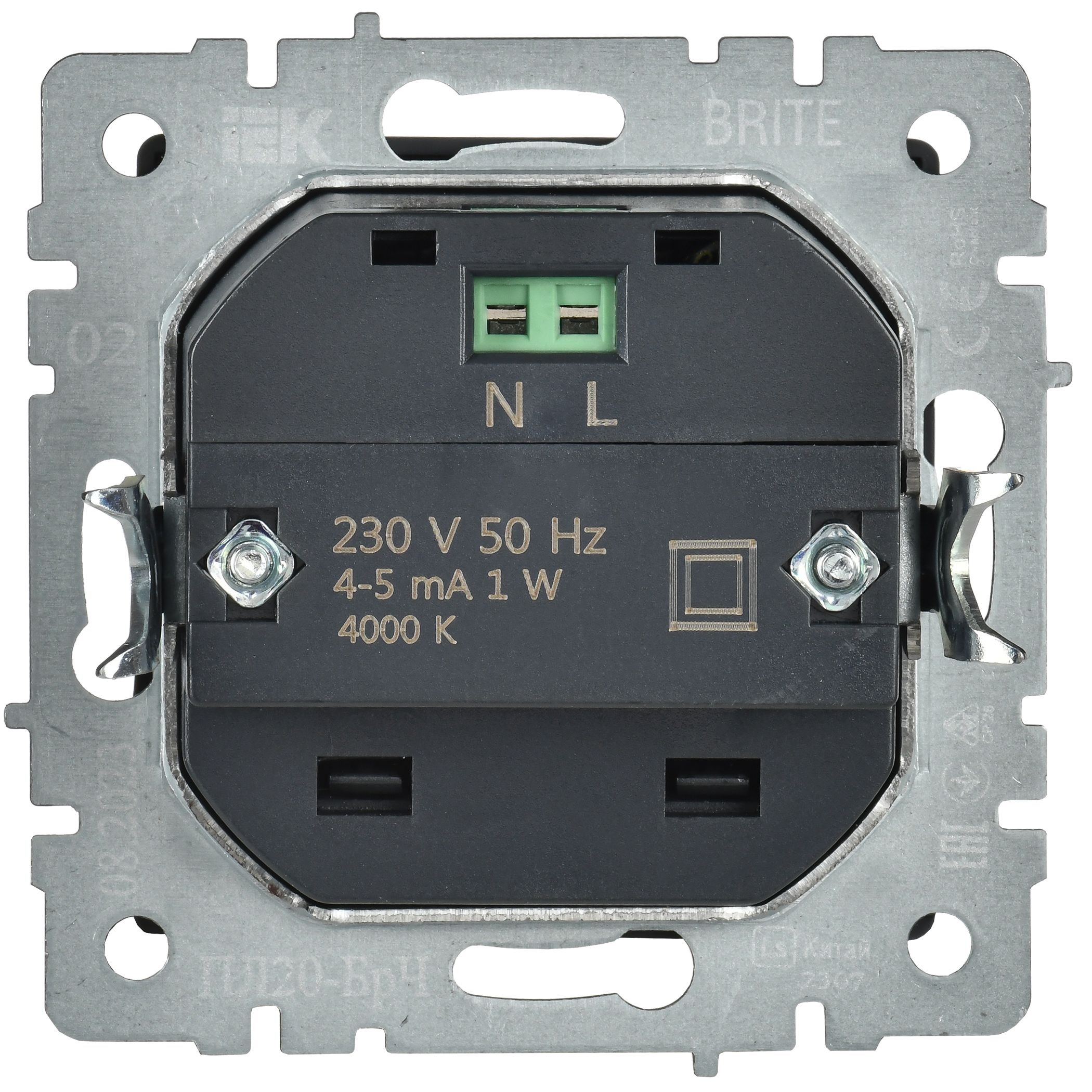 BRITE Подсветка светодиодная встраиваемая ПЛ20-БрЧ черный ИЭК