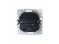 BRITE Розетка 1-местная с заземлением с защитными шторками 16А с USB A+C 18Вт РЮш11-1-БрГ графит ИЭК