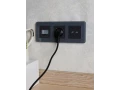 BRITE Розетка 1-местная с заземлением с защитными шторками 16А с USB A+C 18Вт РЮш11-1-БрГ графит ИЭК