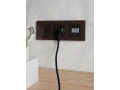 BRITE Розетка 1-местная с заземлением с защитными шторками 16А с USB A+C 18Вт РЮш11-1-БрТБ темная бронза ИЭК