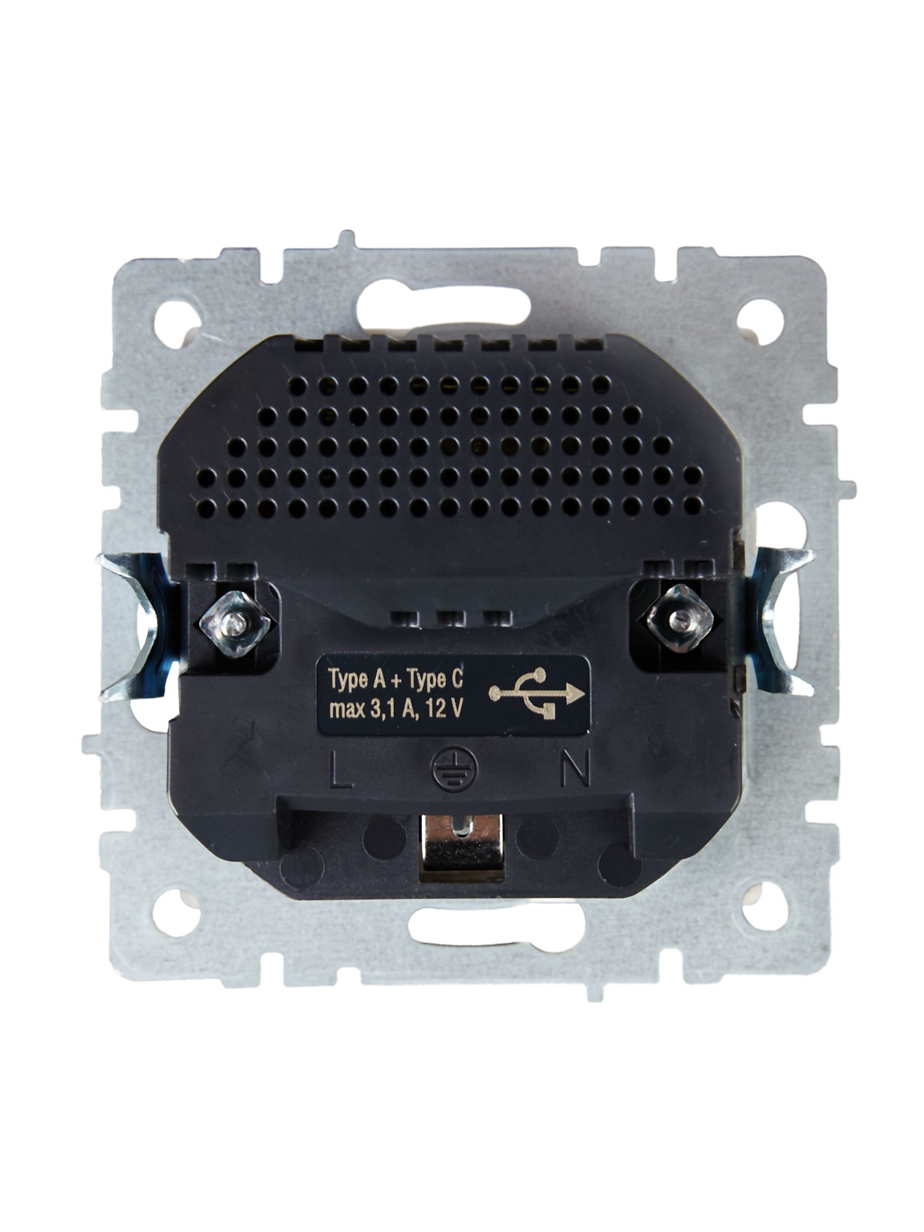 BRITE Розетка 1-местная с заземлением с защитными шторками 16А с USB A+C 18Вт РЮш11-1-БрКр бежевый ИЭК