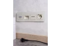 BRITE Розетка 1-местная с заземлением с защитными шторками 16А с USB A+C 18Вт РЮш11-1-БрКр бежевый ИЭК