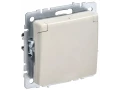 BRITE Розетка 1-местная с заземлением с защитными шторками и крышкой 16А IP20 РСбш10-3-БрКр бежевый ИЭК