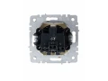 BRITE Розетка 1-местная с заземлением с защитными шторками и крышкой 16А IP20 РСбш10-3-БрКр бежевый ИЭК