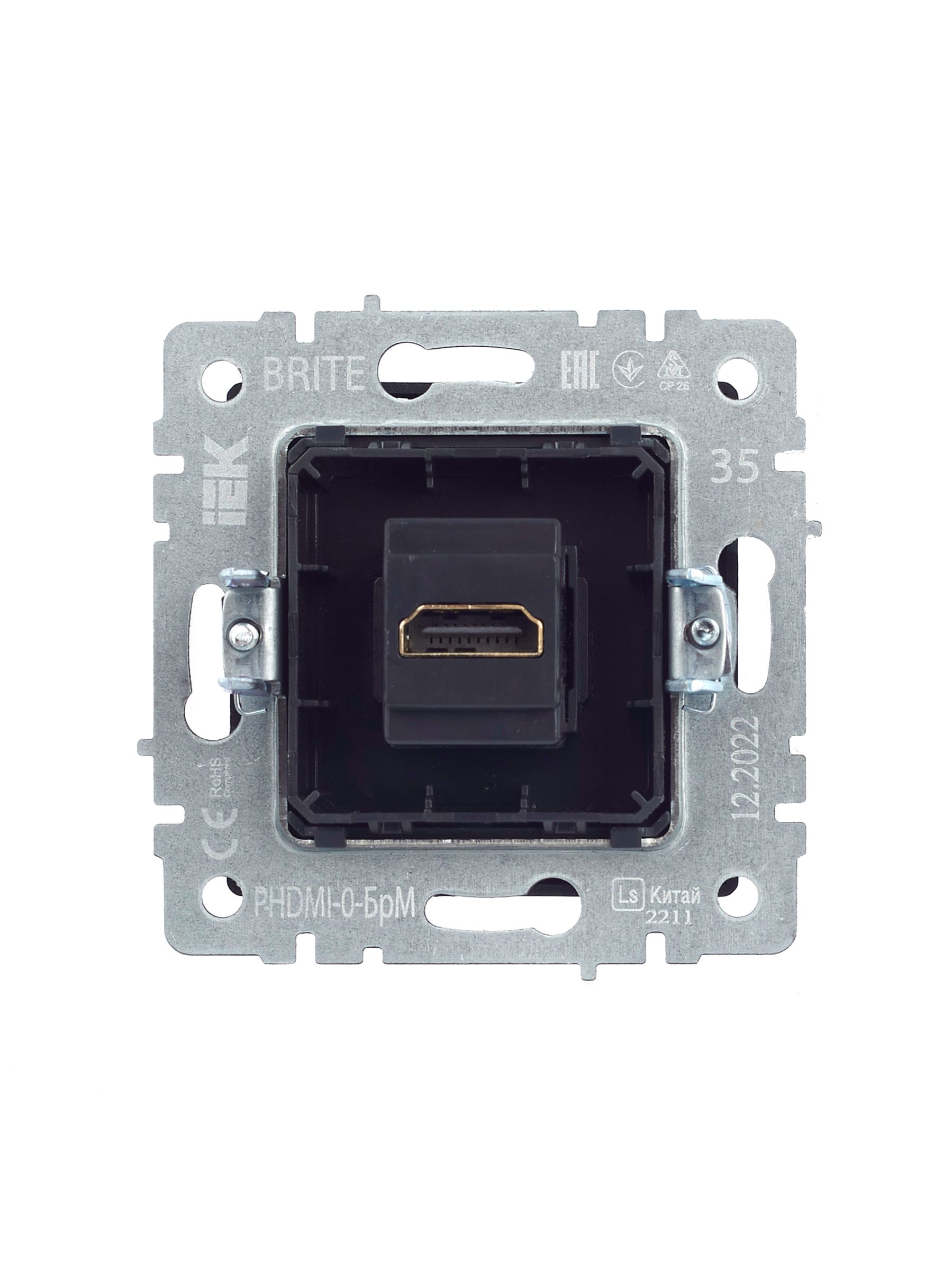 BRITE Розетка HDMI РHDMI-0-БрМ маренго ИЭК