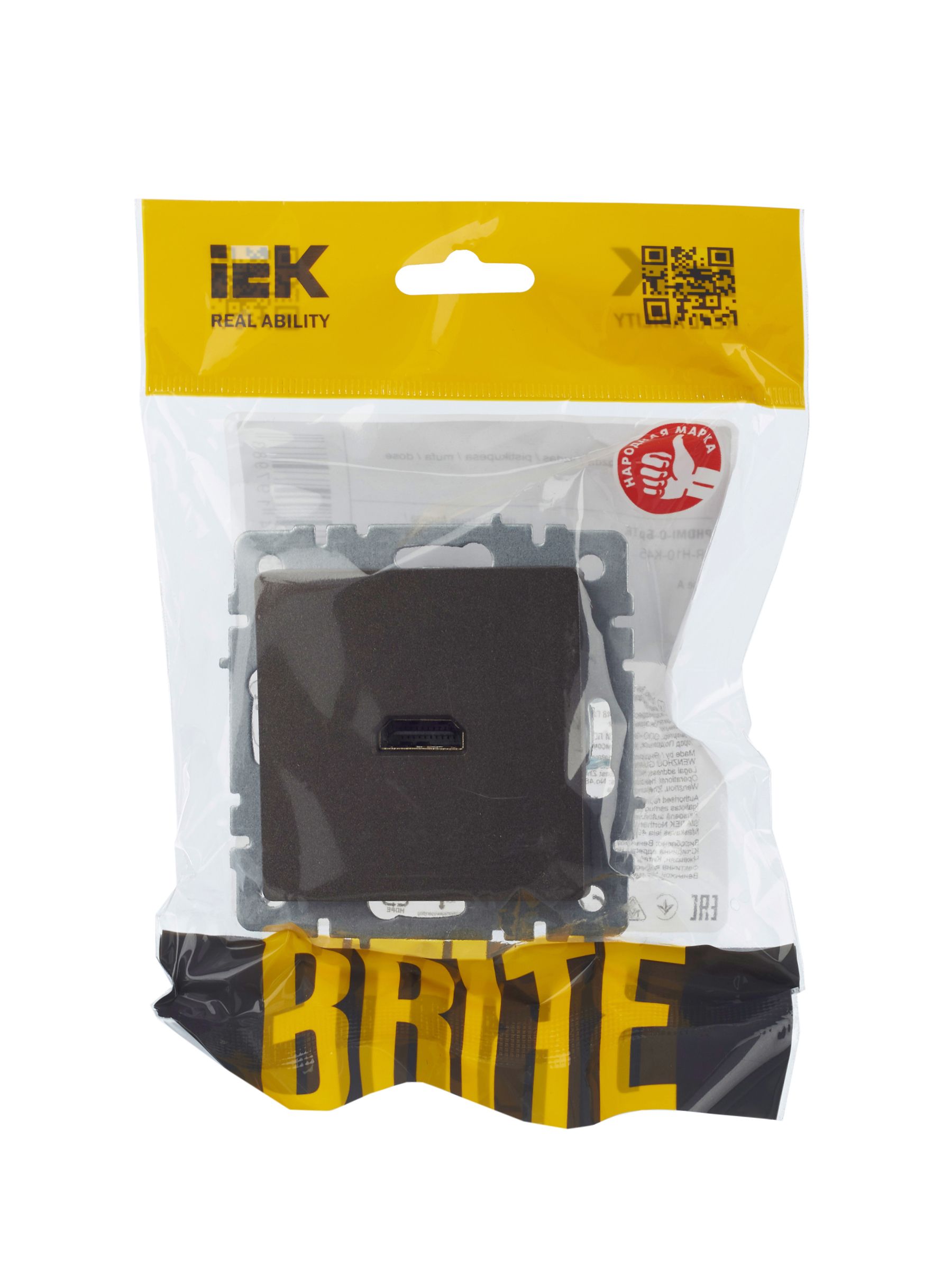 BRITE Розетка HDMI РHDMI-0-БрТБ темная бронза ИЭК