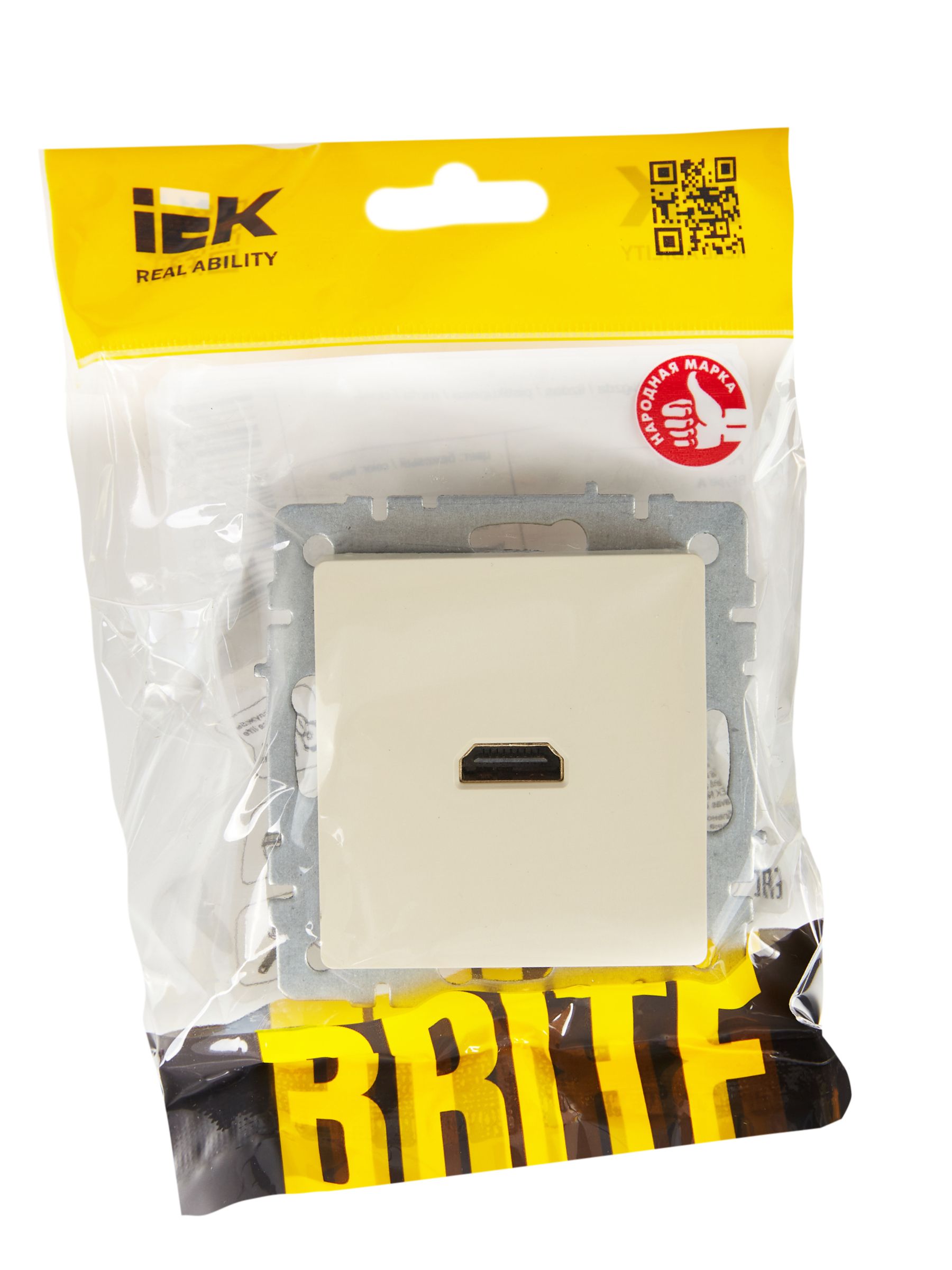 BRITE Розетка HDMI РHDMI-0-БрКр бежевый ИЭК