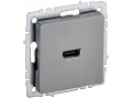 BRITE Розетка HDMI РHDMI-0-БрС сталь ИЭК