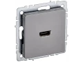 BRITE Розетка HDMI РHDMI-0-БрС сталь ИЭК