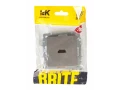 BRITE Розетка HDMI РHDMI-0-БрС сталь ИЭК