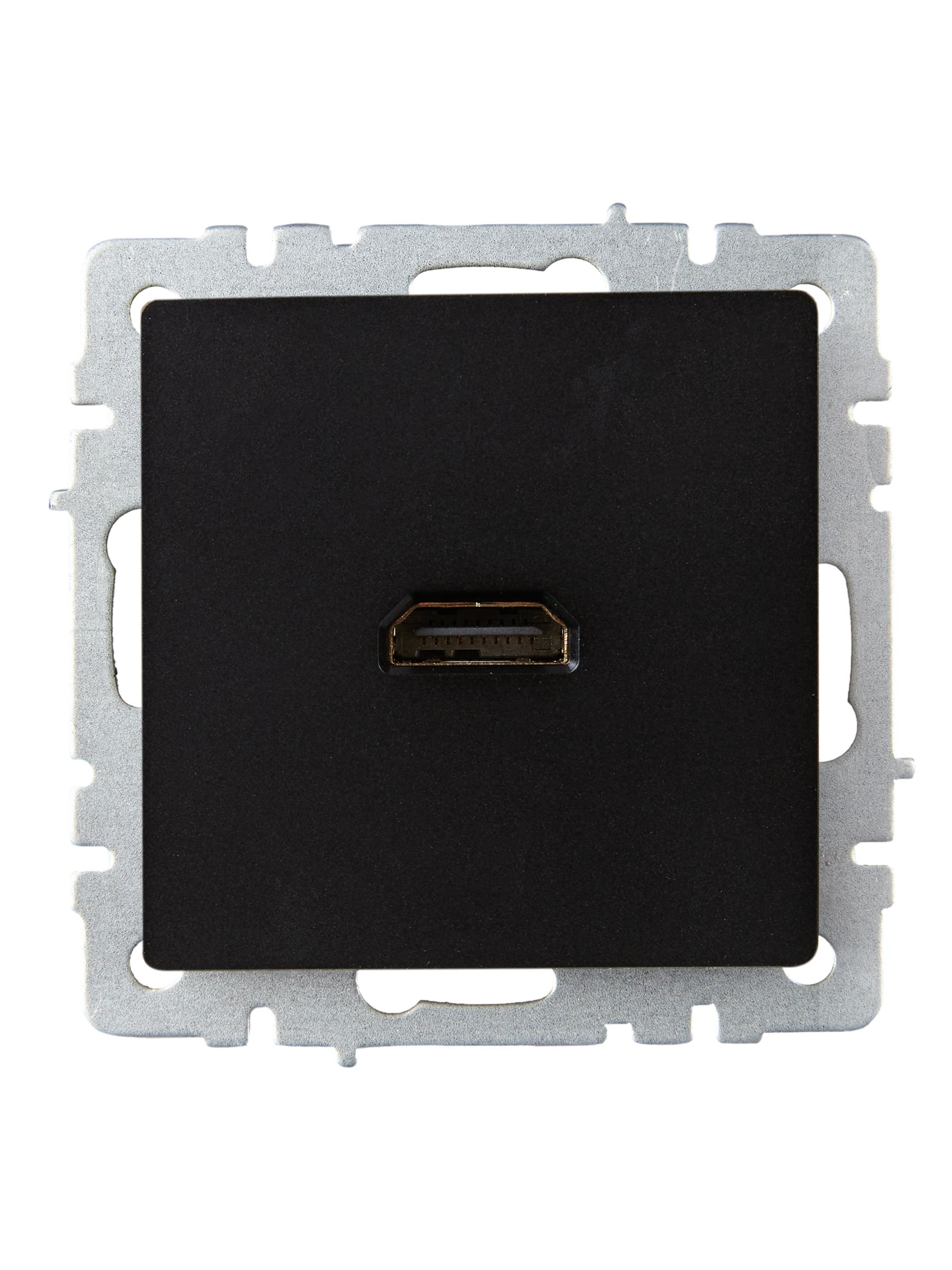 BRITE Розетка HDMI РHDMI-0-БрЧ черный ИЭК
