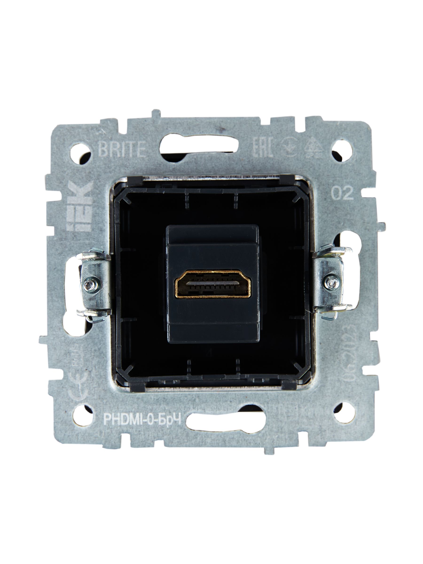 BRITE Розетка HDMI РHDMI-0-БрЧ черный ИЭК