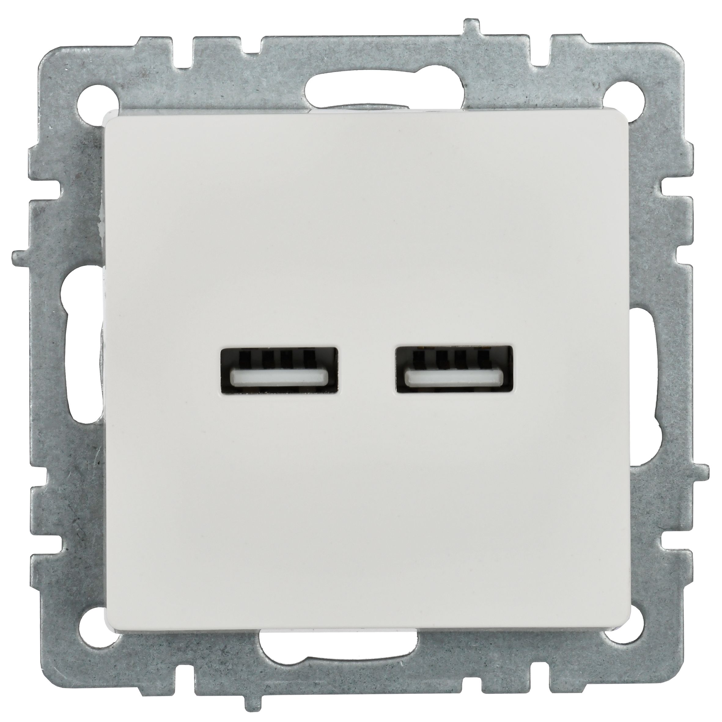 BRITE Розетка USB A+A 5В 3,1А РЮ10-1-БрБ белый ИЭК