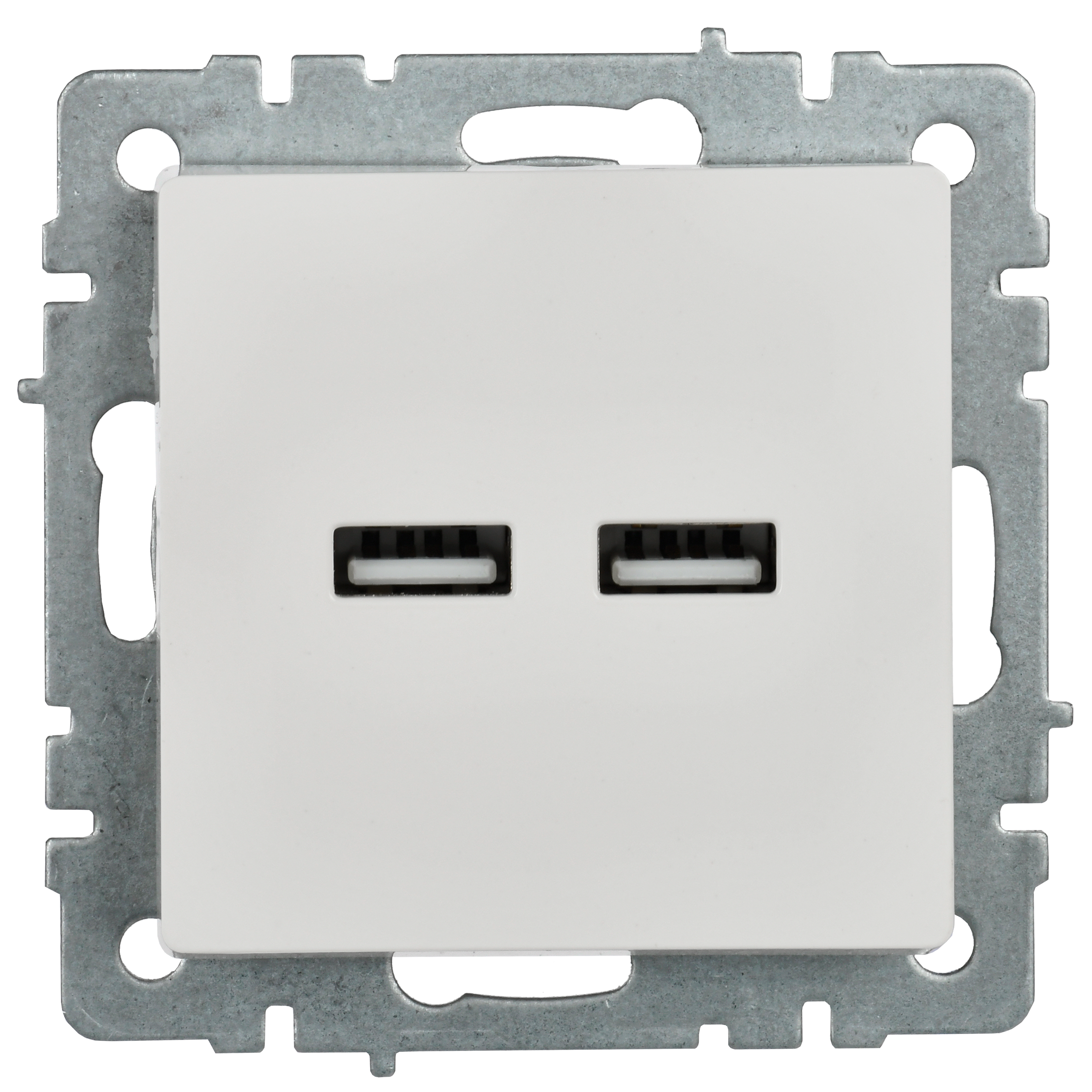 BRITE Розетка USB A+A 5В 3,1А РЮ10-1-БрБ белый ИЭК