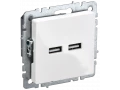 BRITE Розетка USB A+A 5В 3,1А РЮ10-1-БрБ белый ИЭК