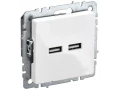 BRITE Розетка USB A+A 5В 3,1А РЮ10-1-БрБ белый ИЭК