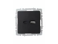 BRITE Розетка USB A+C 18Вт РЮ11-1-БрЧ черный ИЭК