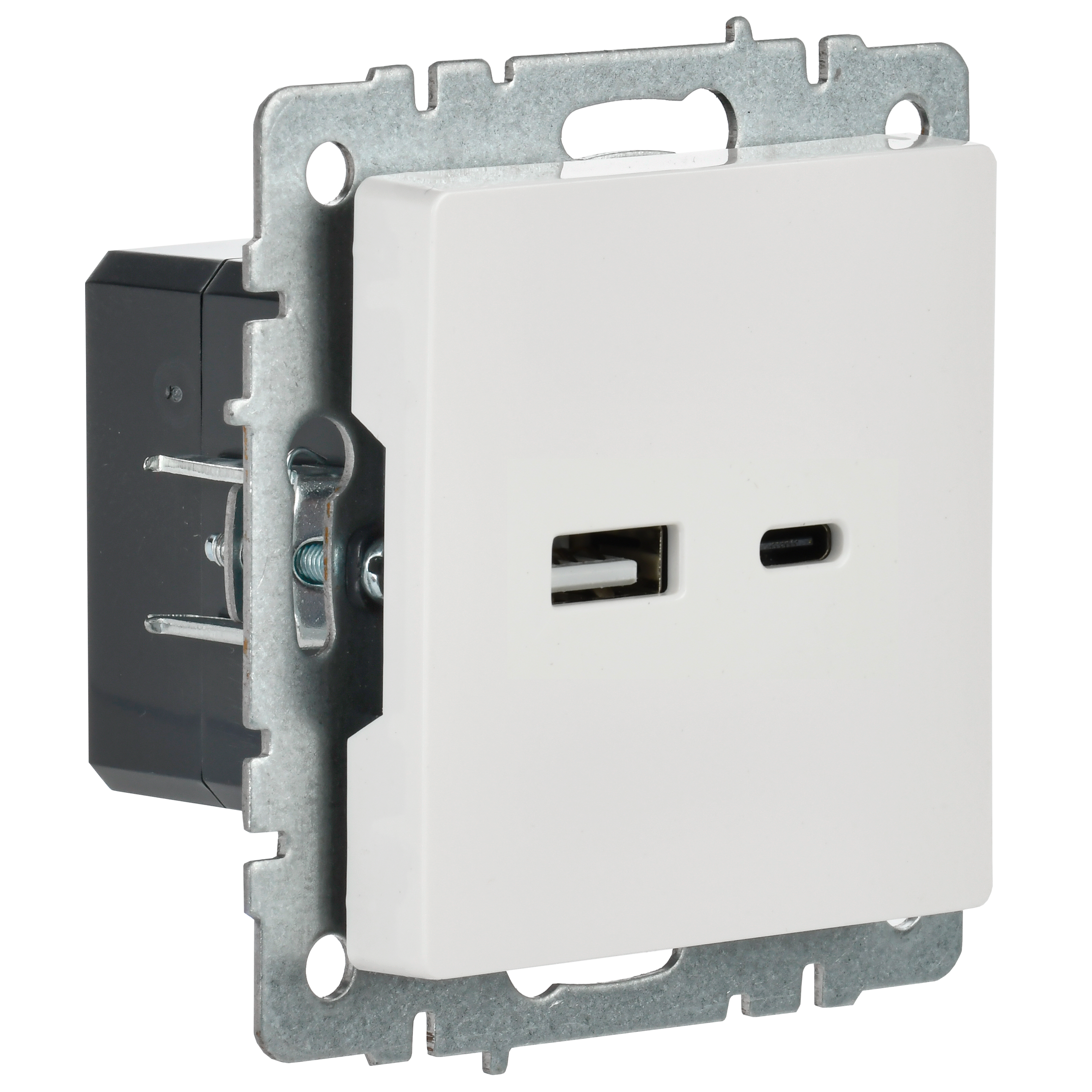 BRITE Розетка USB A+C 18Вт РЮ11-1-БрБ белый ИЭК