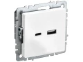 BRITE Розетка USB A+C 18Вт РЮ11-1-БрБ белый ИЭК