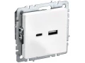 BRITE Розетка USB A+C 18Вт РЮ11-1-БрБ белый ИЭК