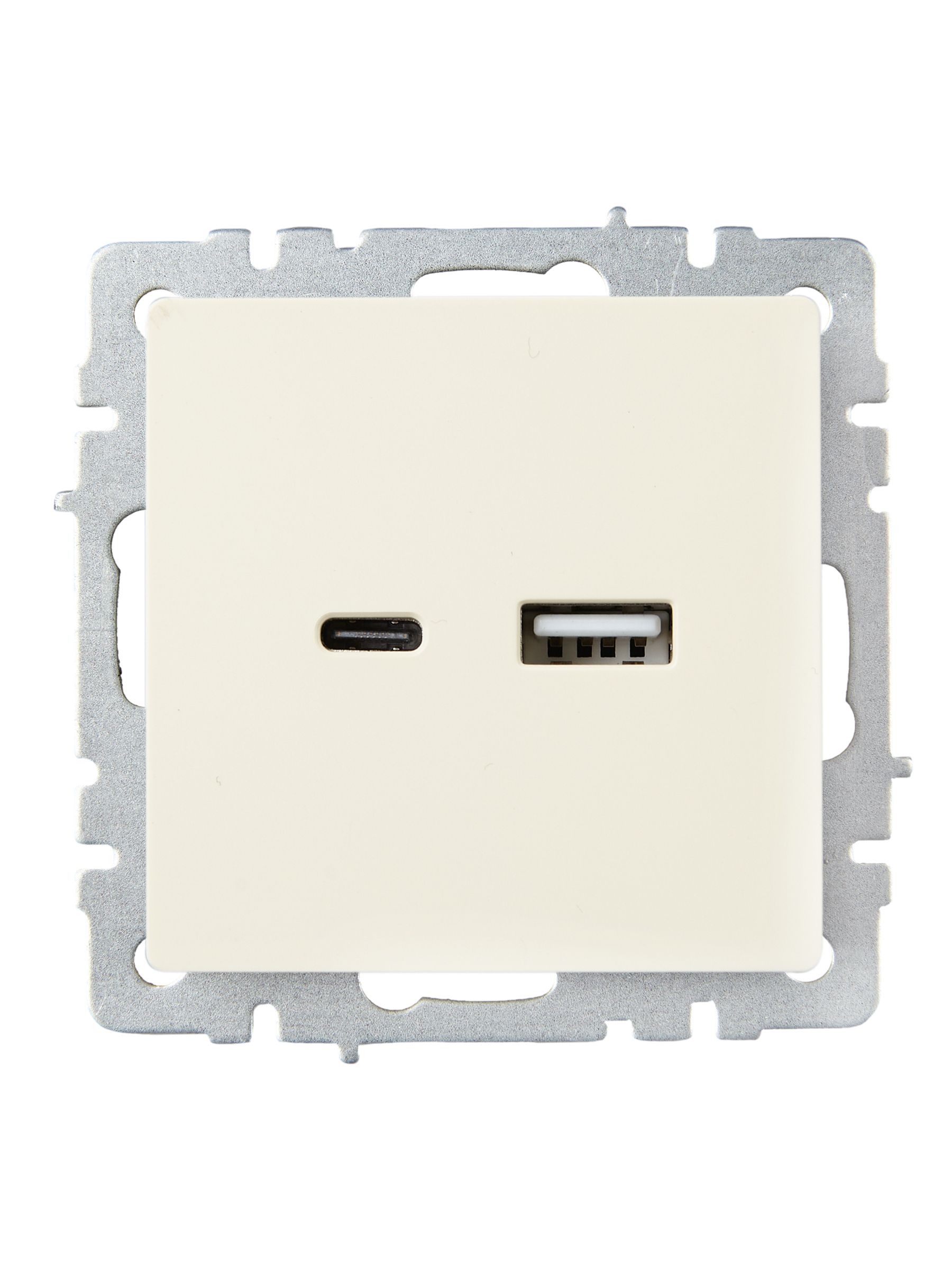 BRITE Розетка USB A+C 18Вт РЮ11-1-БрКр бежевый ИЭК