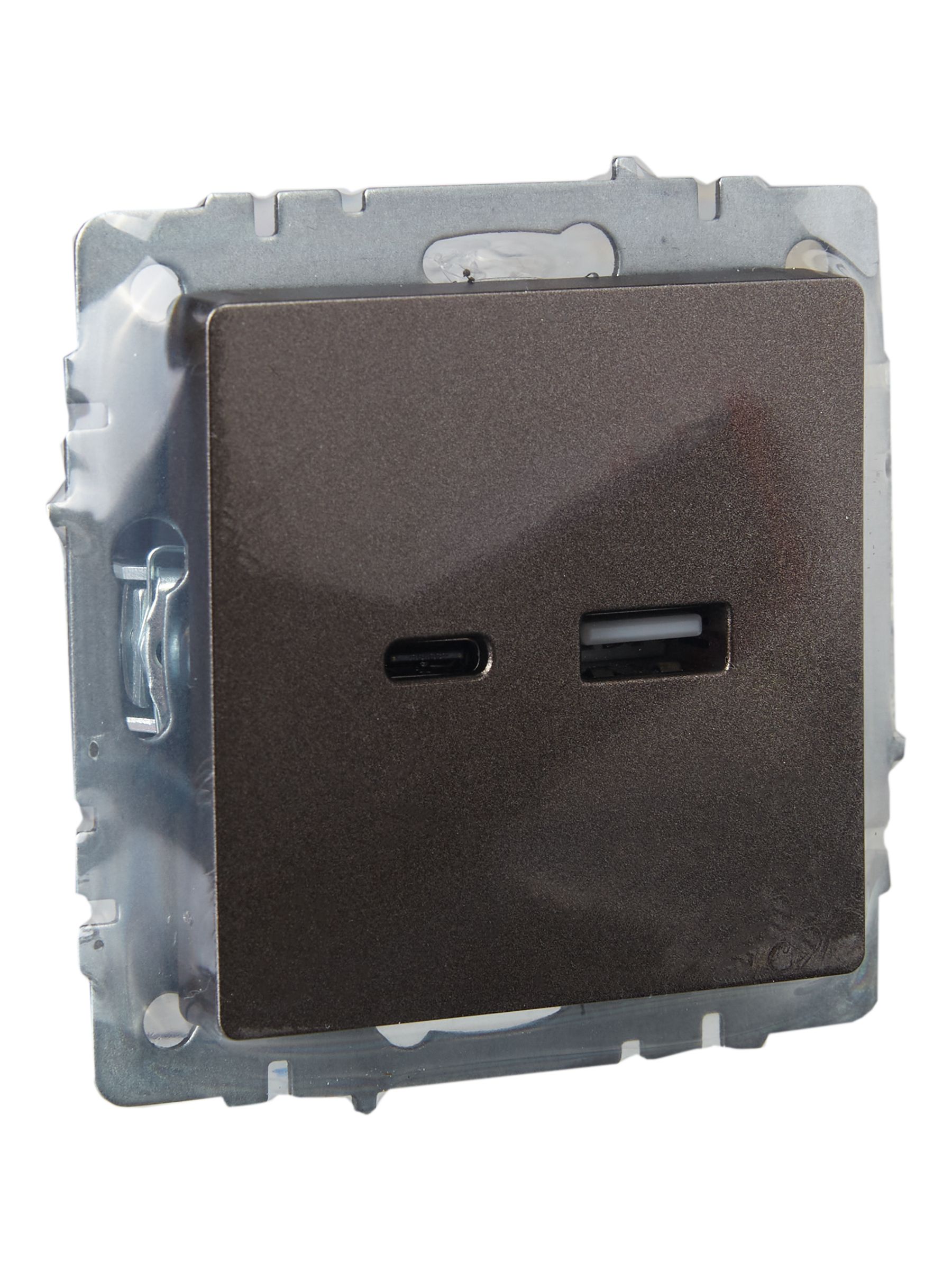 BRITE Розетка USB A+C 18Вт РЮ11-1-БрТБ темная бронза ИЭК