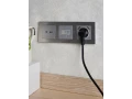 BRITE Розетка USB A+C 18Вт РЮ11-1-БрА алюминий ИЭК